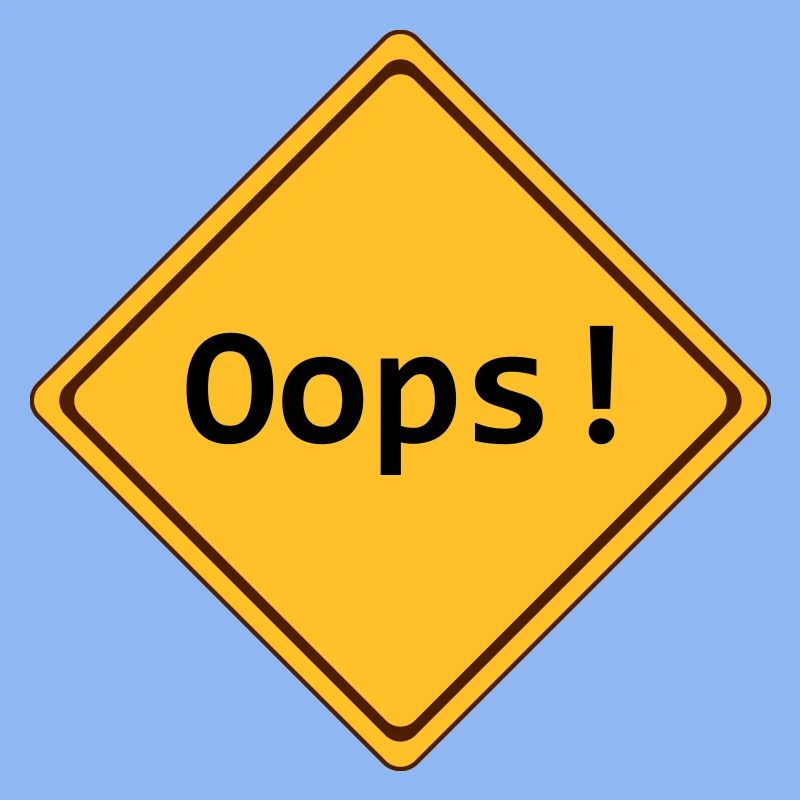error, oops!, anpassbar