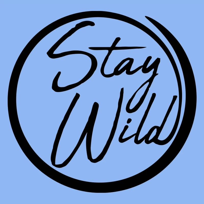 circle ring around wilderness design stay wild text logo