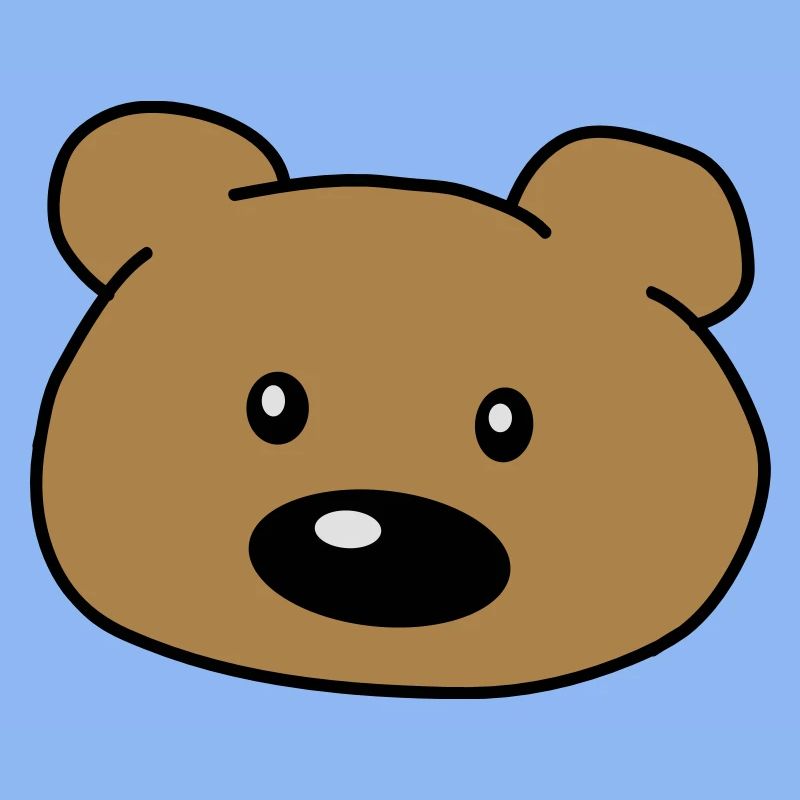 Mignon mignon mignon visage d’ours tête d’ours brune