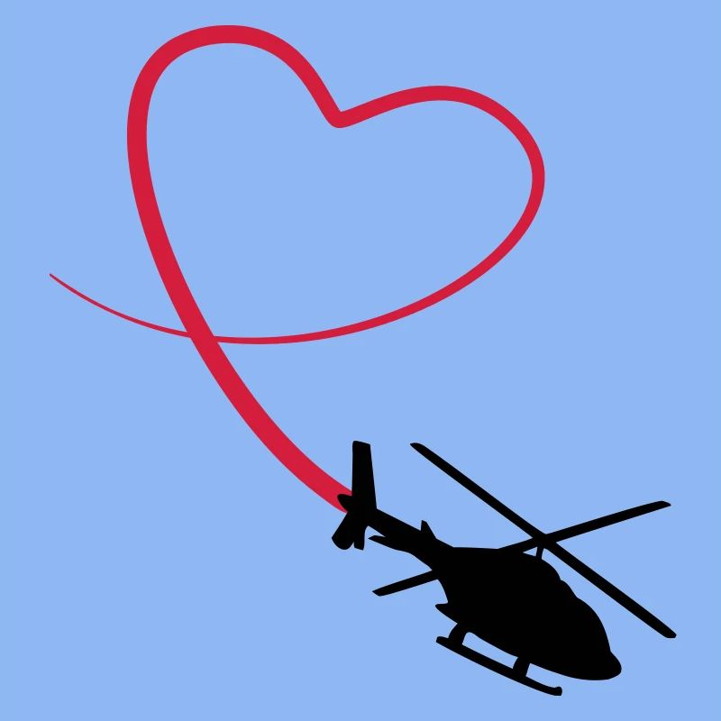 Hubschrauber Liebe Herz Looping