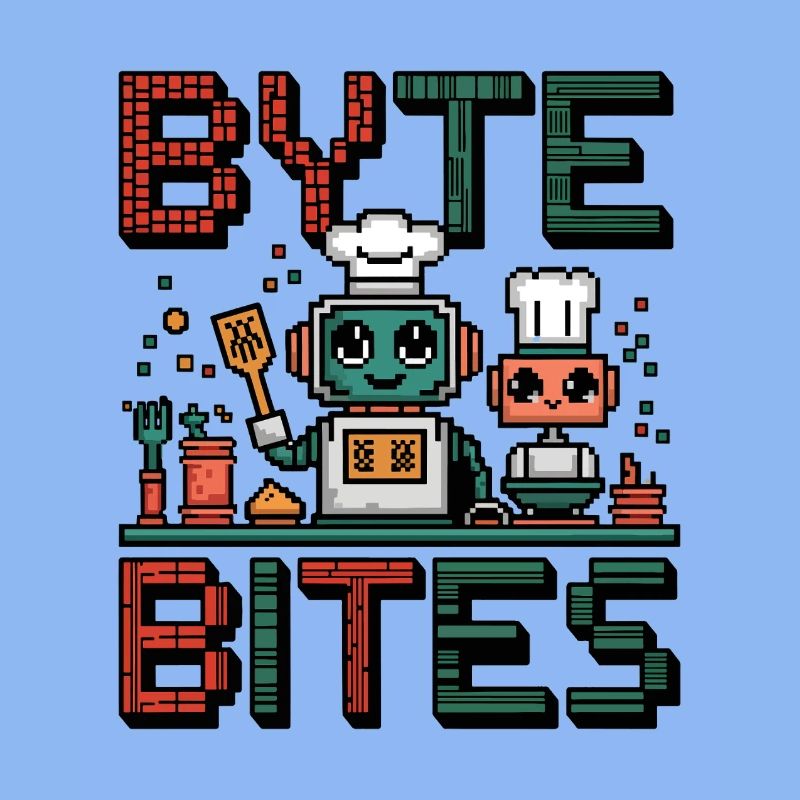 Byte - De mignons chefs robots pixel qui cuisinent pour s’amuser