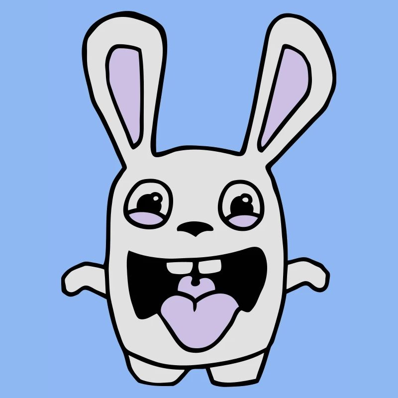 drawing cute rabbit stupid comic style cartoon fun