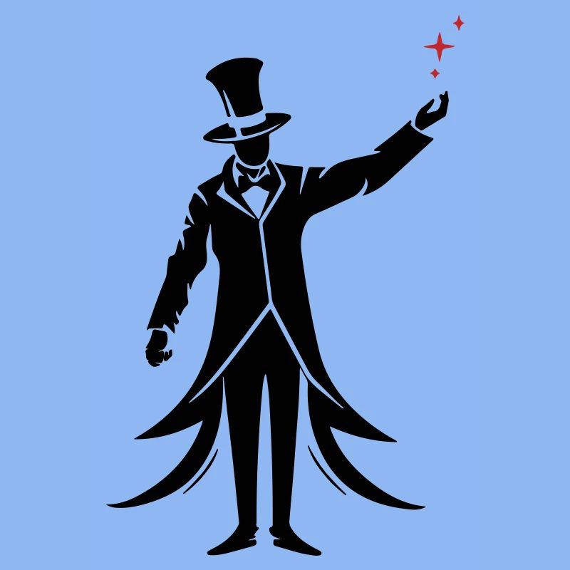 magicien silhouette sorcier