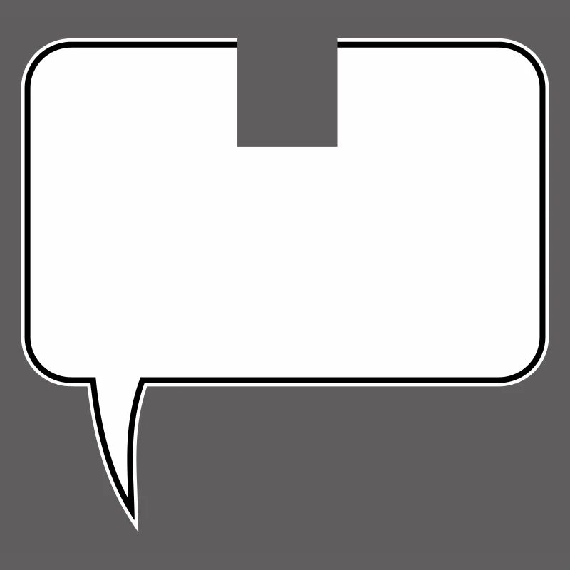 Conception rectangulaire de bulle de dialogue