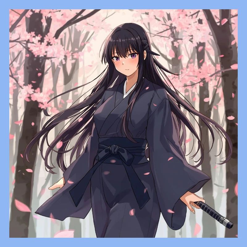 Sakura Samurai dans la forêt