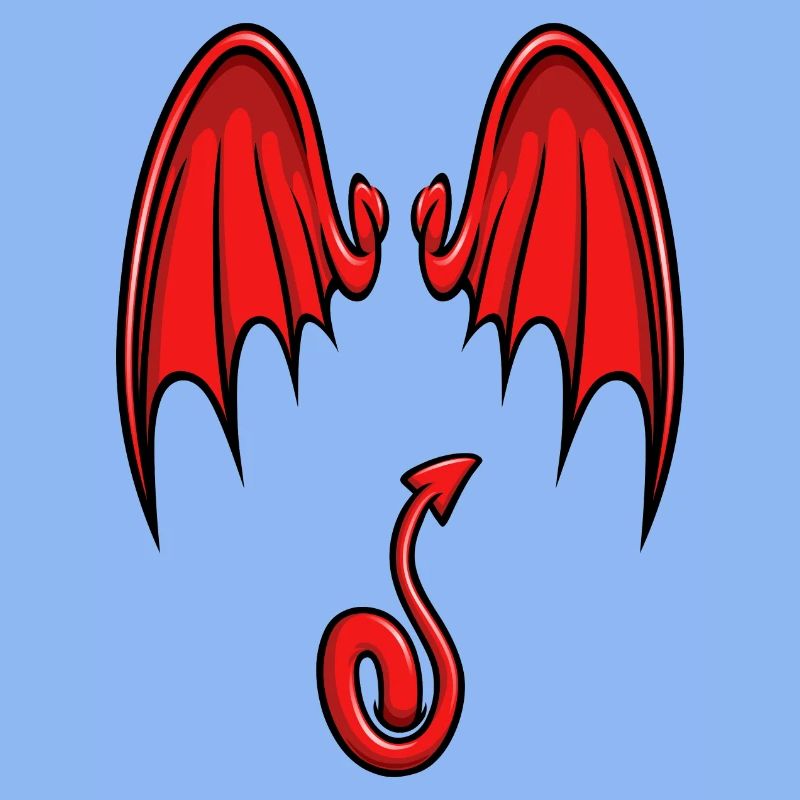 Ailes de diable cartoon