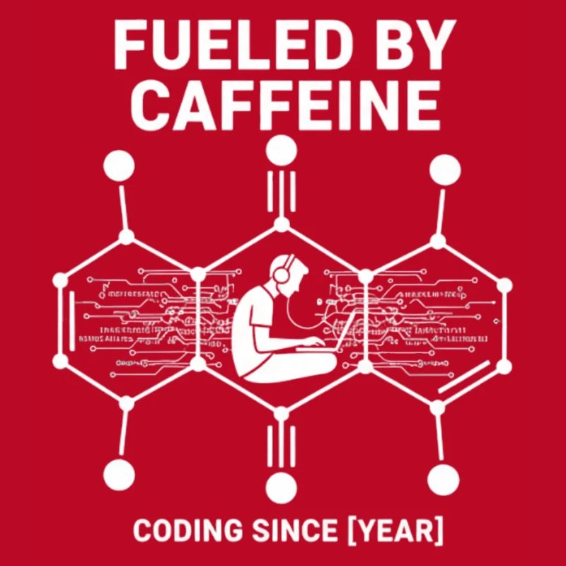 Alimenté par la caféine Coding Chemise | Programmeur