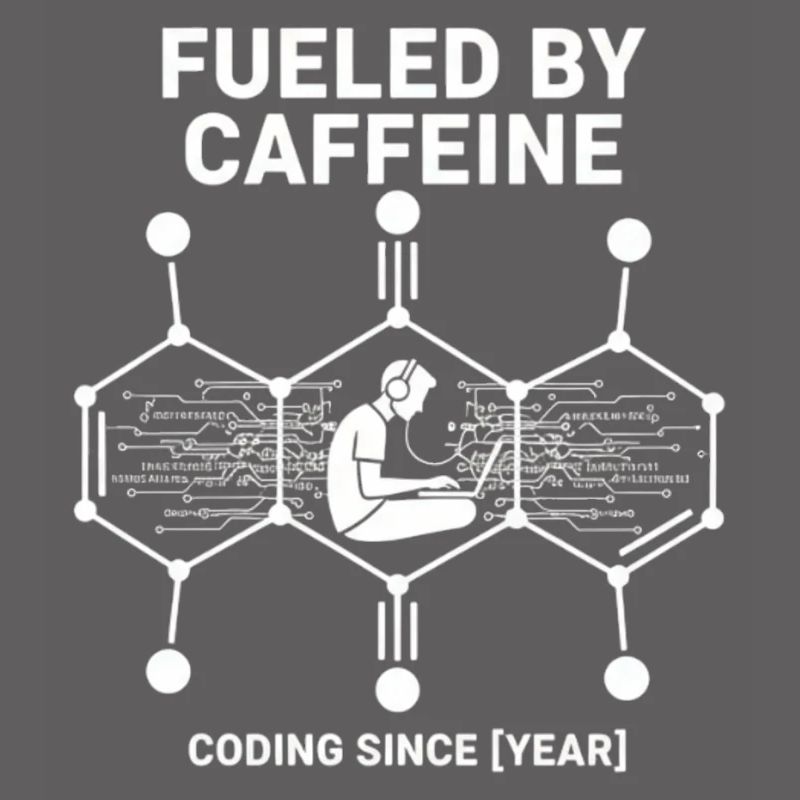 Alimenté par la caféine Coding Chemise | Programmeur