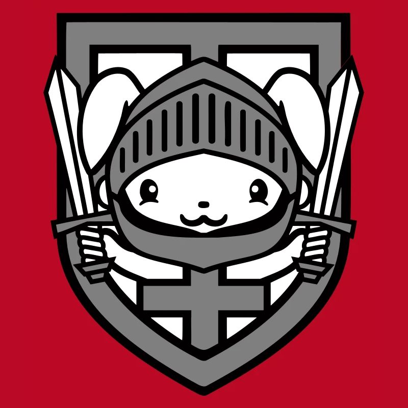 Rabbit Knight Sword Shield Armor Helmet Castle Hero