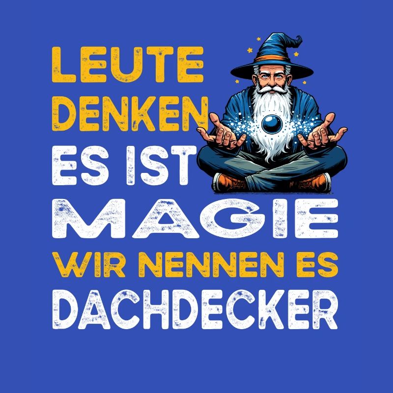 People Thinking Magic Roofer Construction Worker