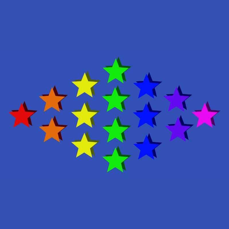 Sterne bunt Regenbogen Geschenkidee