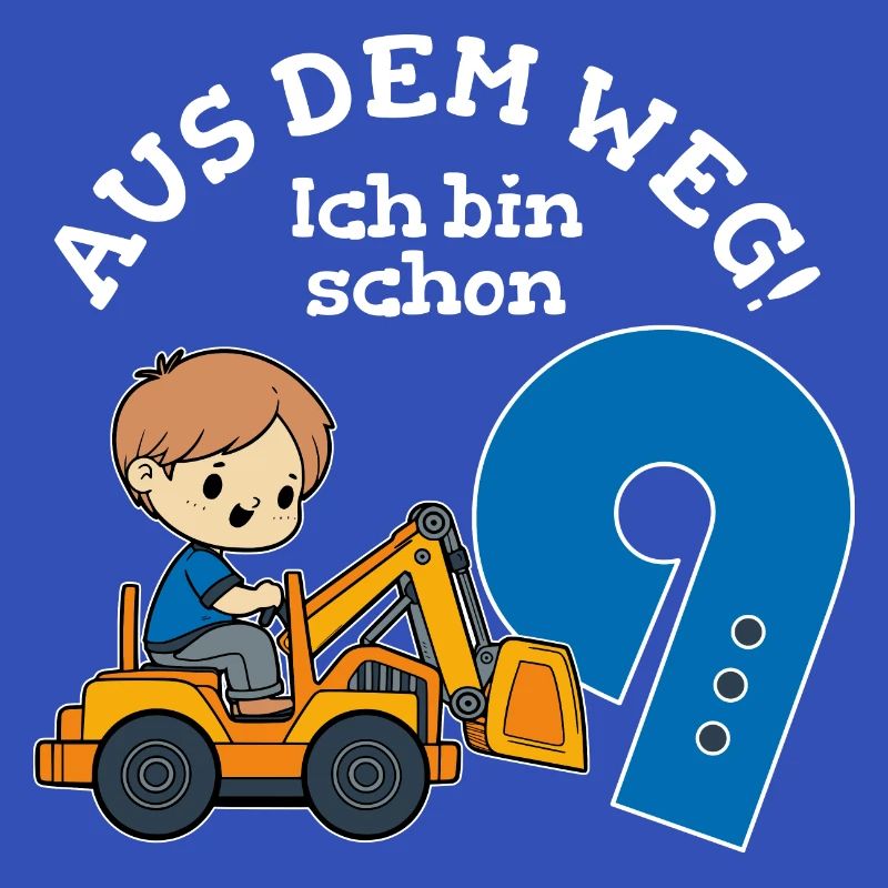 9. Geburtstag Bagger Junge