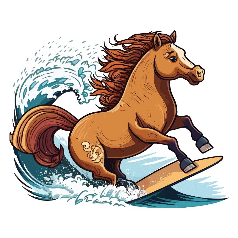 Surfendes Pferd