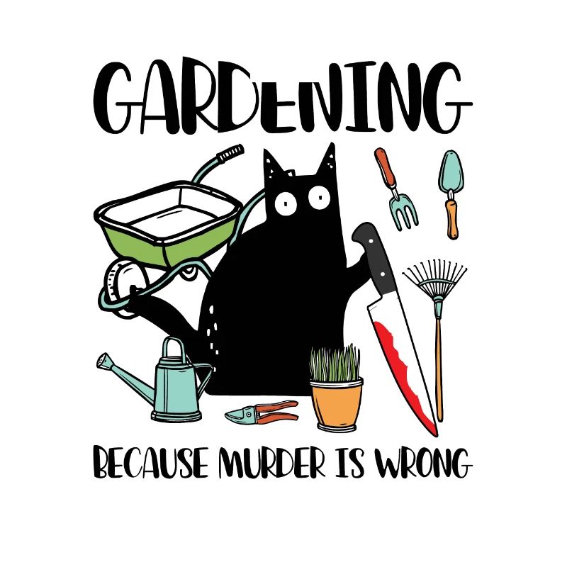 Jardiner parce que le meurtre est un mauvais chat noir