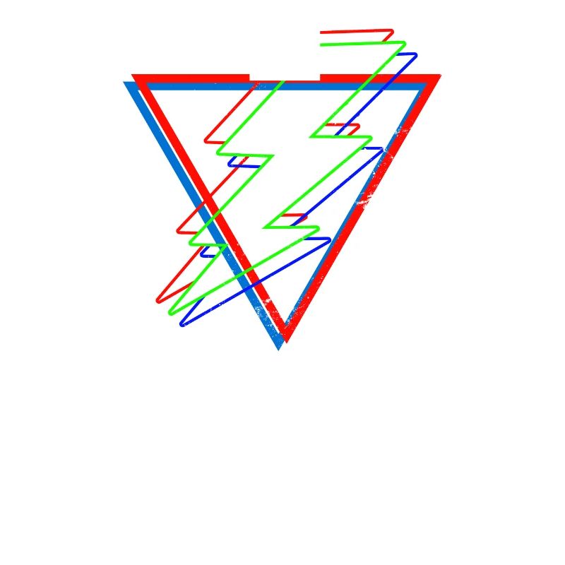 80s Synthwave Geometric Lightning Gift