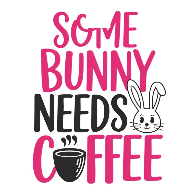 Funny Easter Bunny Coffee Design