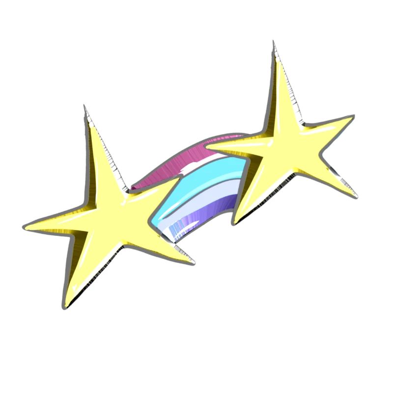étoile arc-en-ciel étoiles or