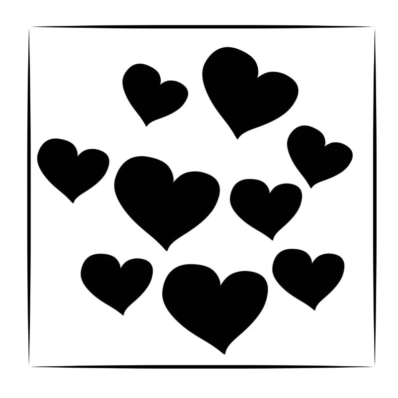 Heart Pattern Hearts Symbol Love Square