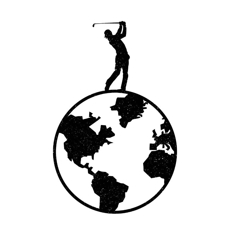 Golf Golfer Golf Course Golfer Weltkugel