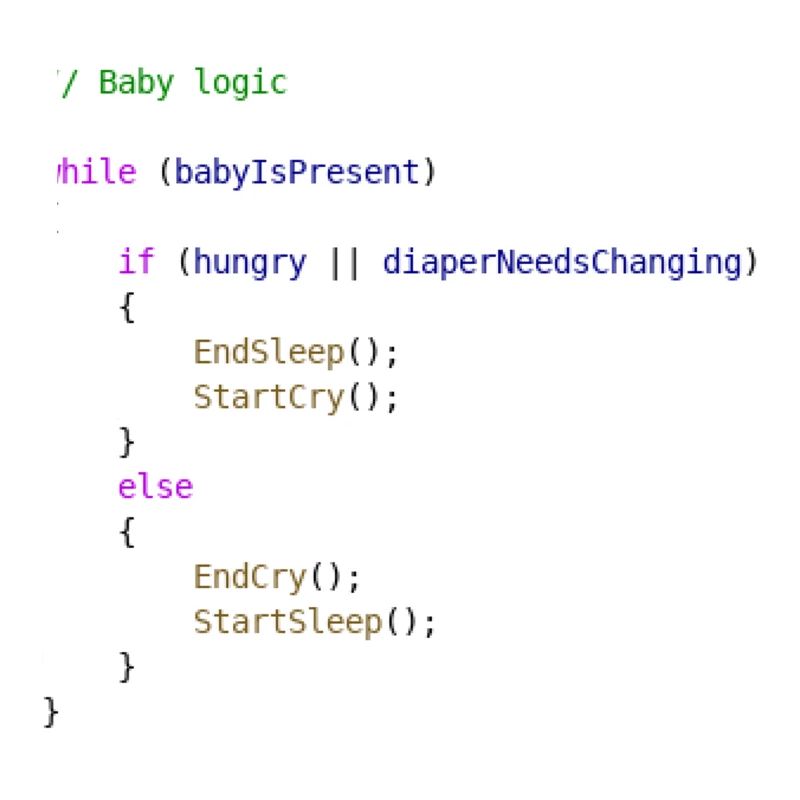 Baby logic Programmierer Geschenkidee