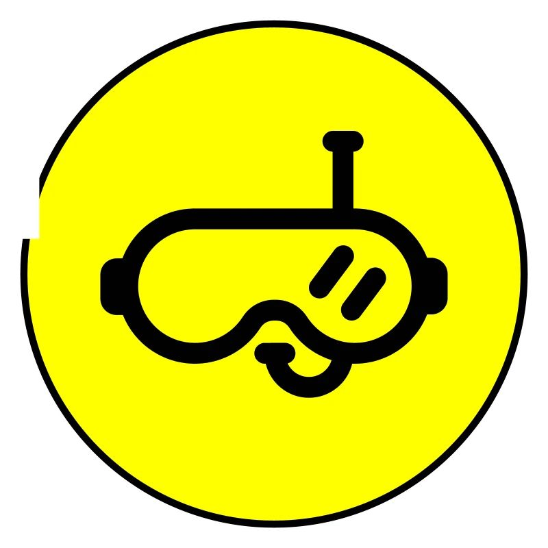 Diving goggles circle