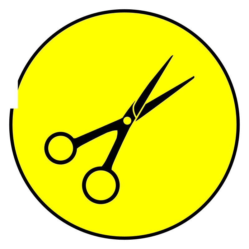 Cercle de barbier aux ciseaux