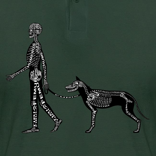Squelette humain et chien