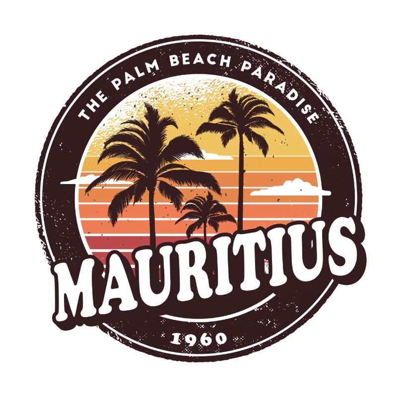 Mauritius Vintage Beach Design / Geschenkidee