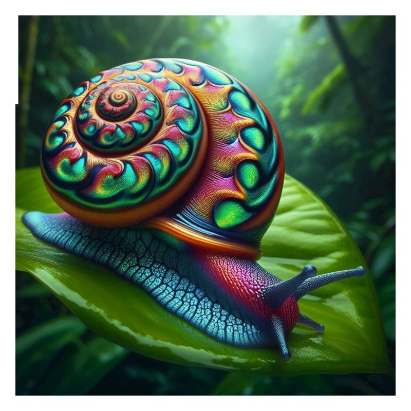 Escargot multicolore