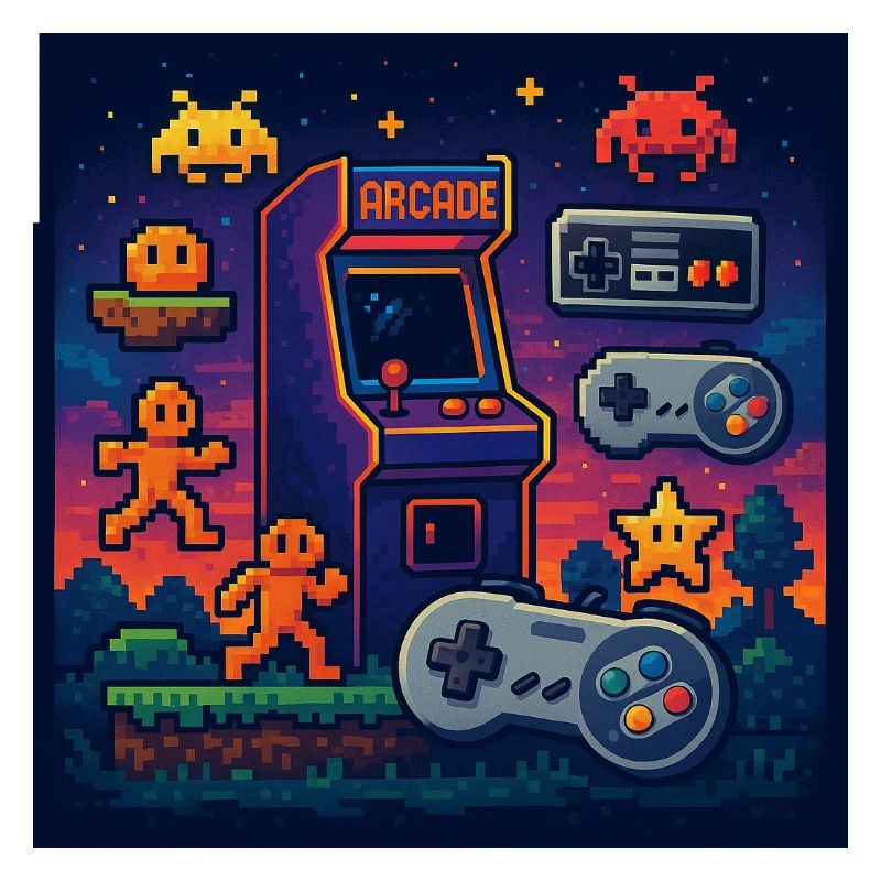 Conception de jeu d’arcade Pixel rétro