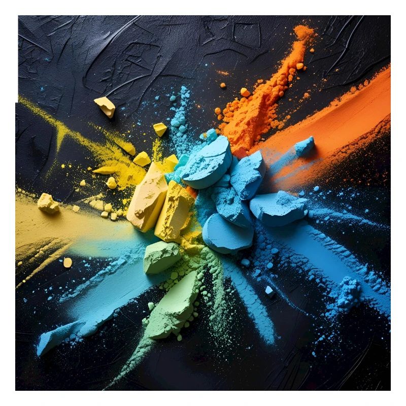 Rainbow dust explosion