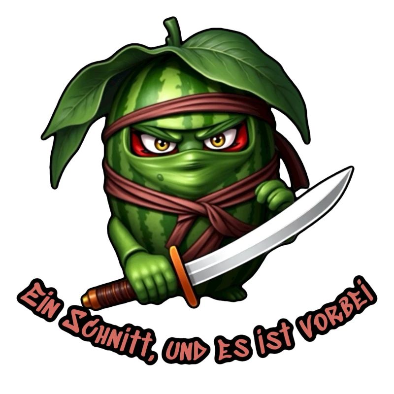 Ninja pastèque avec l’épée