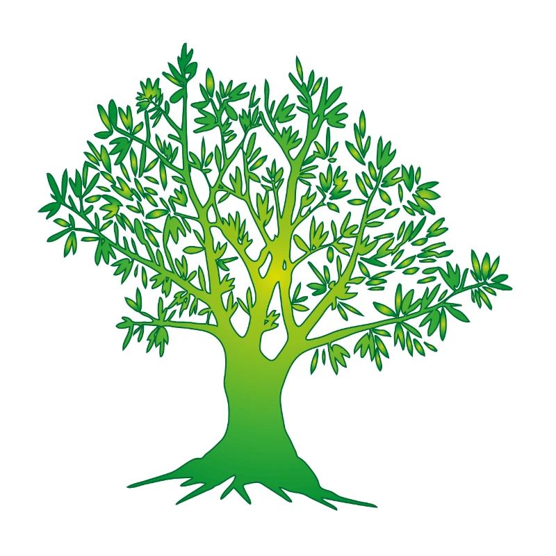 Old tree, tree illustration for nature lovers