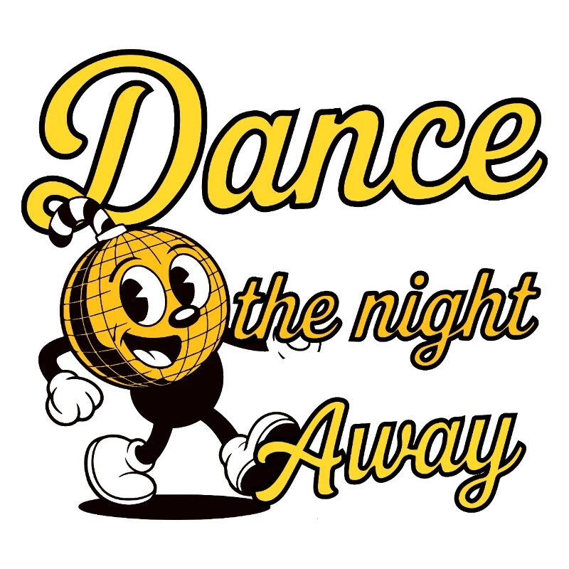 Danse Nuit Disco Dessin animé Design