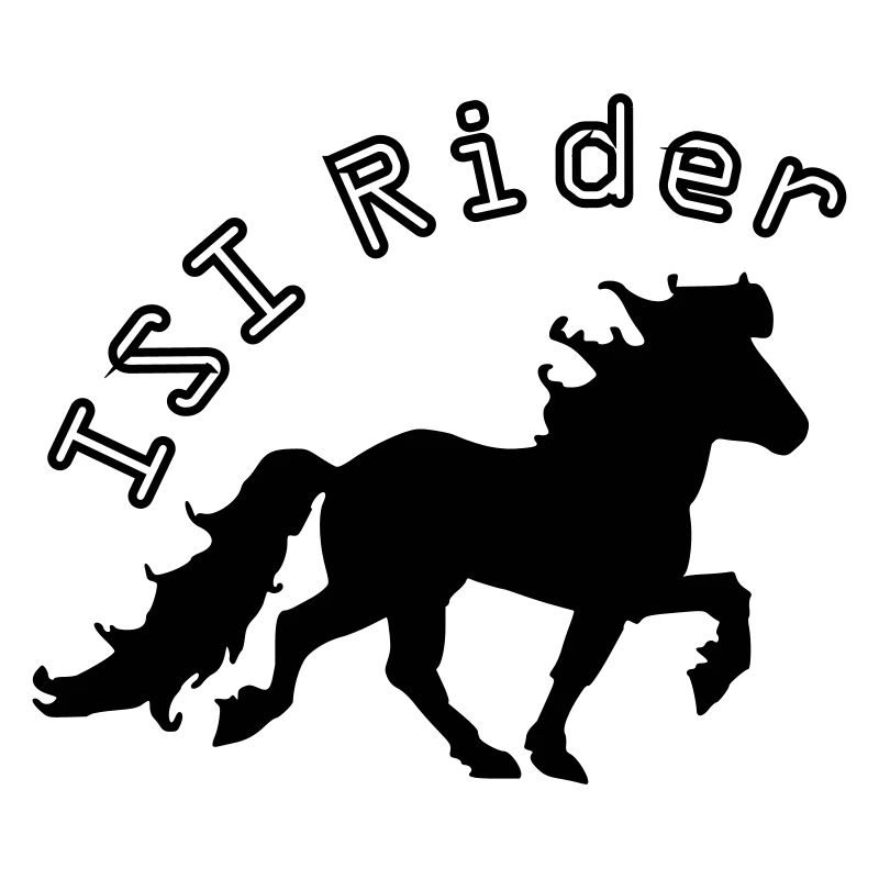 Cheval islandais cool, cavalier ISI