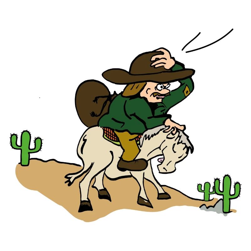 Aventurier à cheval.
