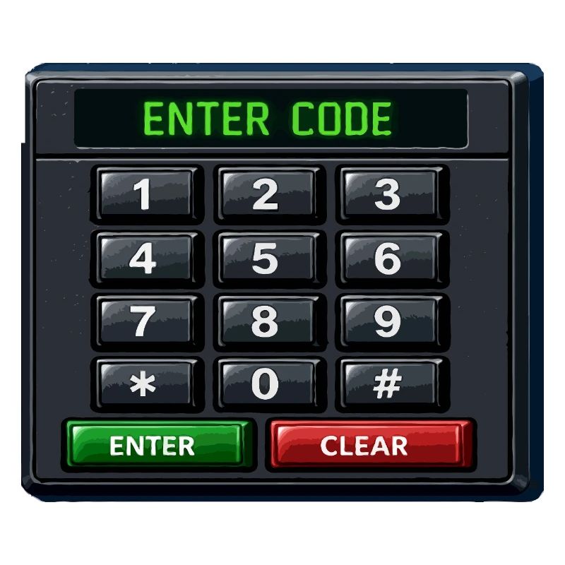 Geben Sie Code Keypad Neon ein