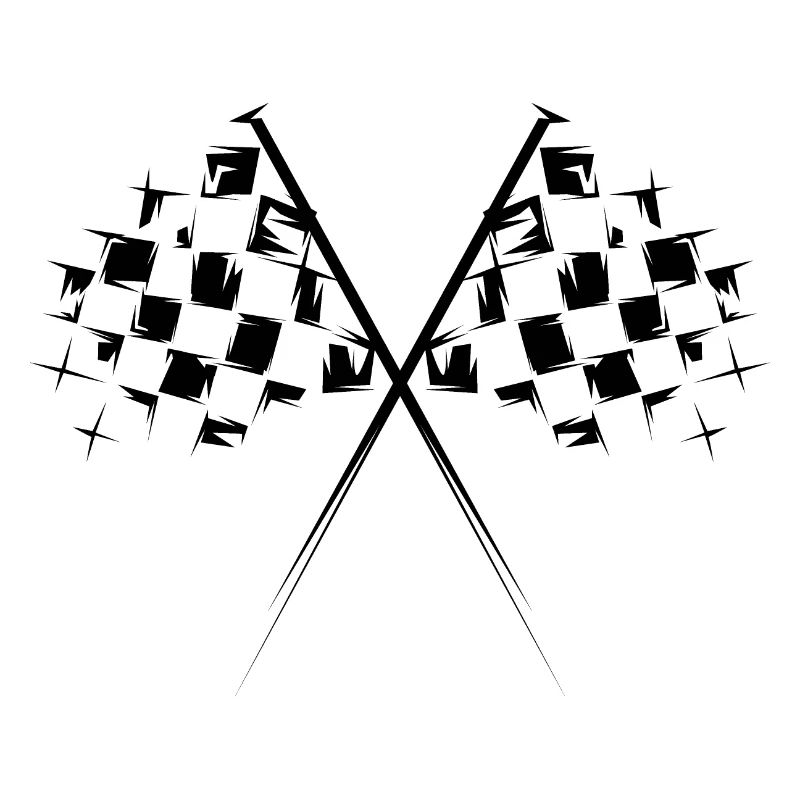 Icône du drapeau de course Illustration Icône du drapeau à damier