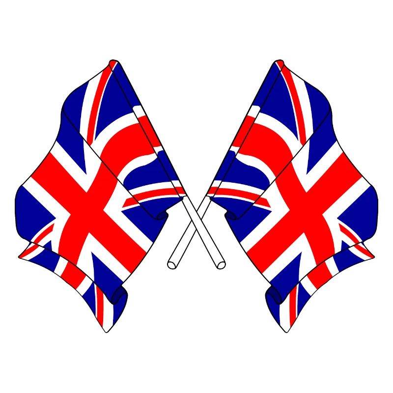 Two flags Great Britain