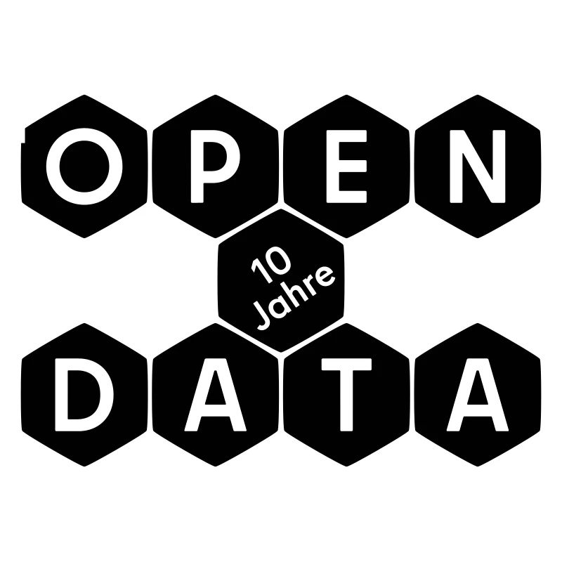 Open Data 10 Jahre Jubiläum (dunkel)