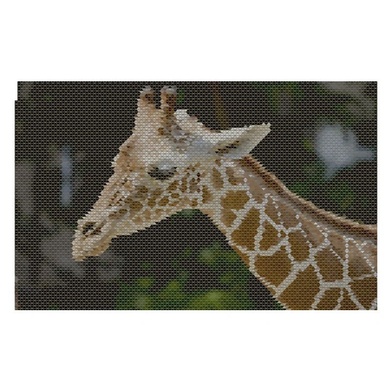 Giraffe with triangle pattern
