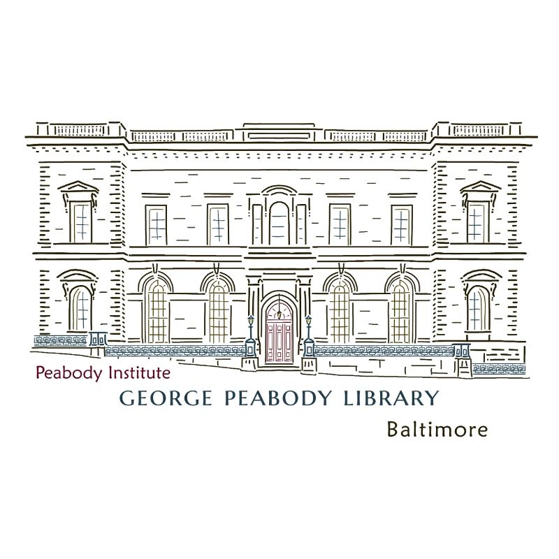 Baltimore, Hand Drawing George Peabody Library