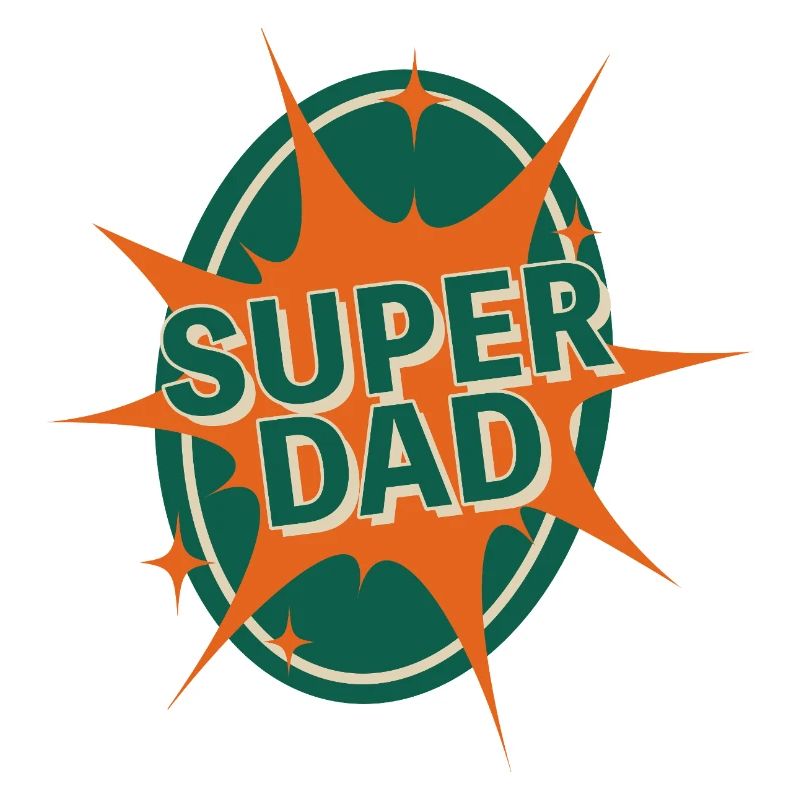 Super Dad Comic Style Design