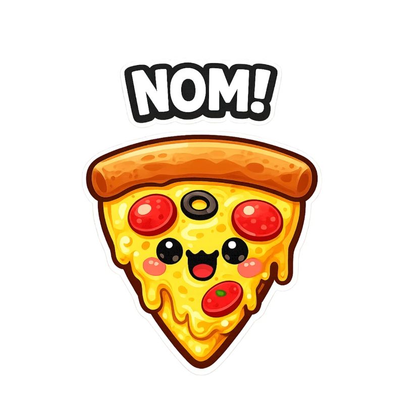 Conception de la part de pizza Kawaii