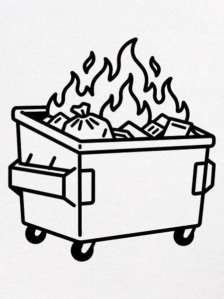 Müllcontainer-Feuer
