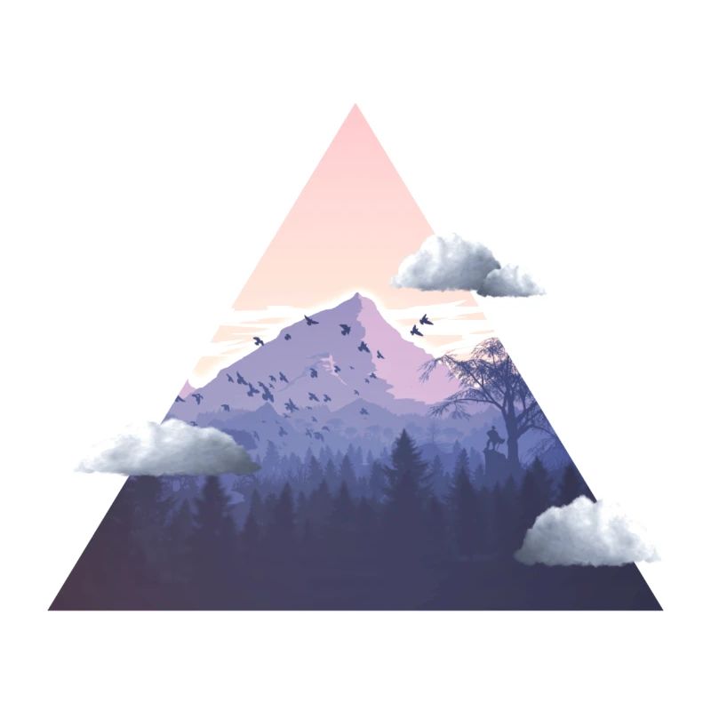Berg mit Wolken