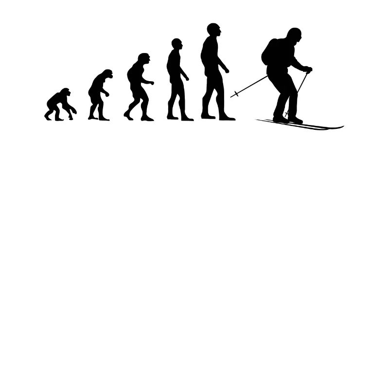 Evolution Skifahrer Geschenk