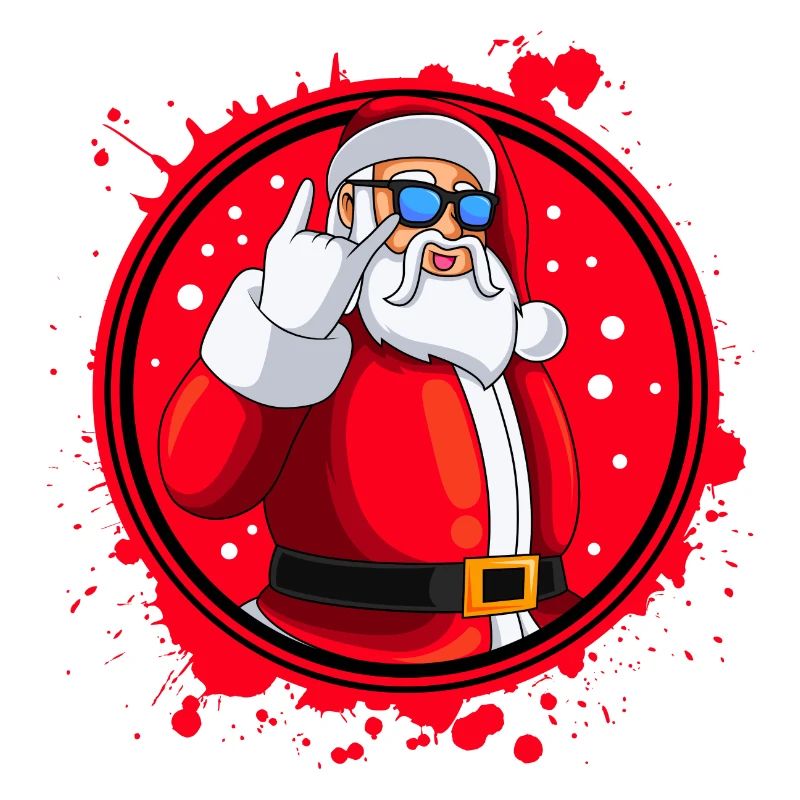 Weihnachtsmann Santa Cool Klecks