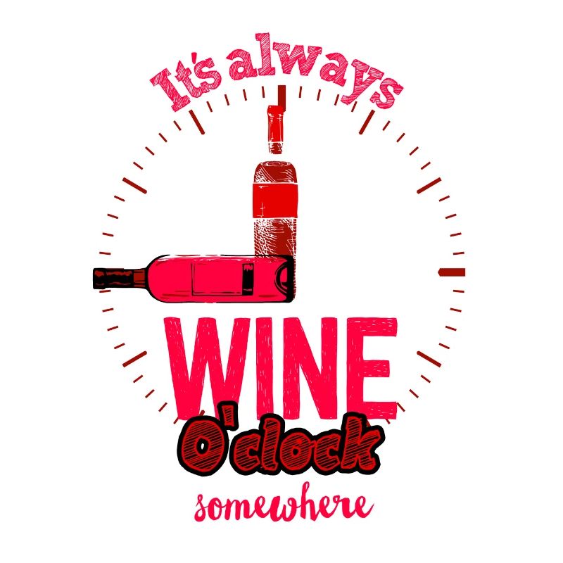 Wine Clock Time Alcohol Red Wine Time Drinking