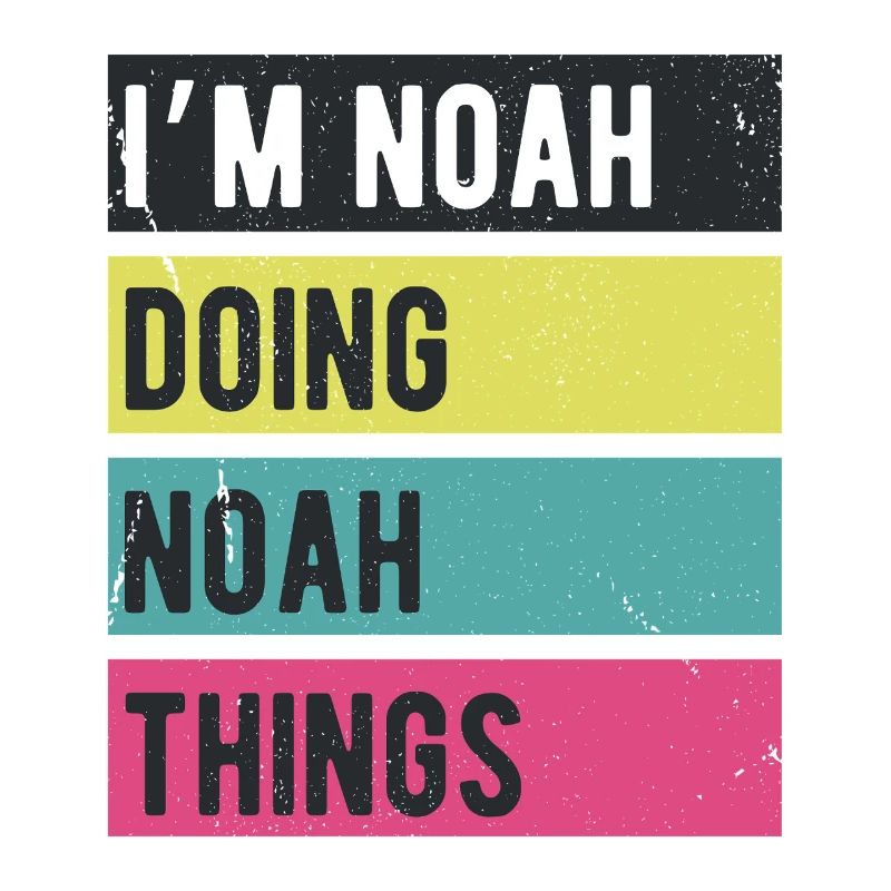 Ich bin Noah und mache Noah-Dinge Retro-Farben